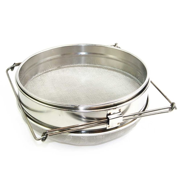Good Land Bee Supply Food Grade 304 Double Sieve Stainless Steel Bucket Top Honey Strainer, Filter for Honey processing GLSTRAINER - main